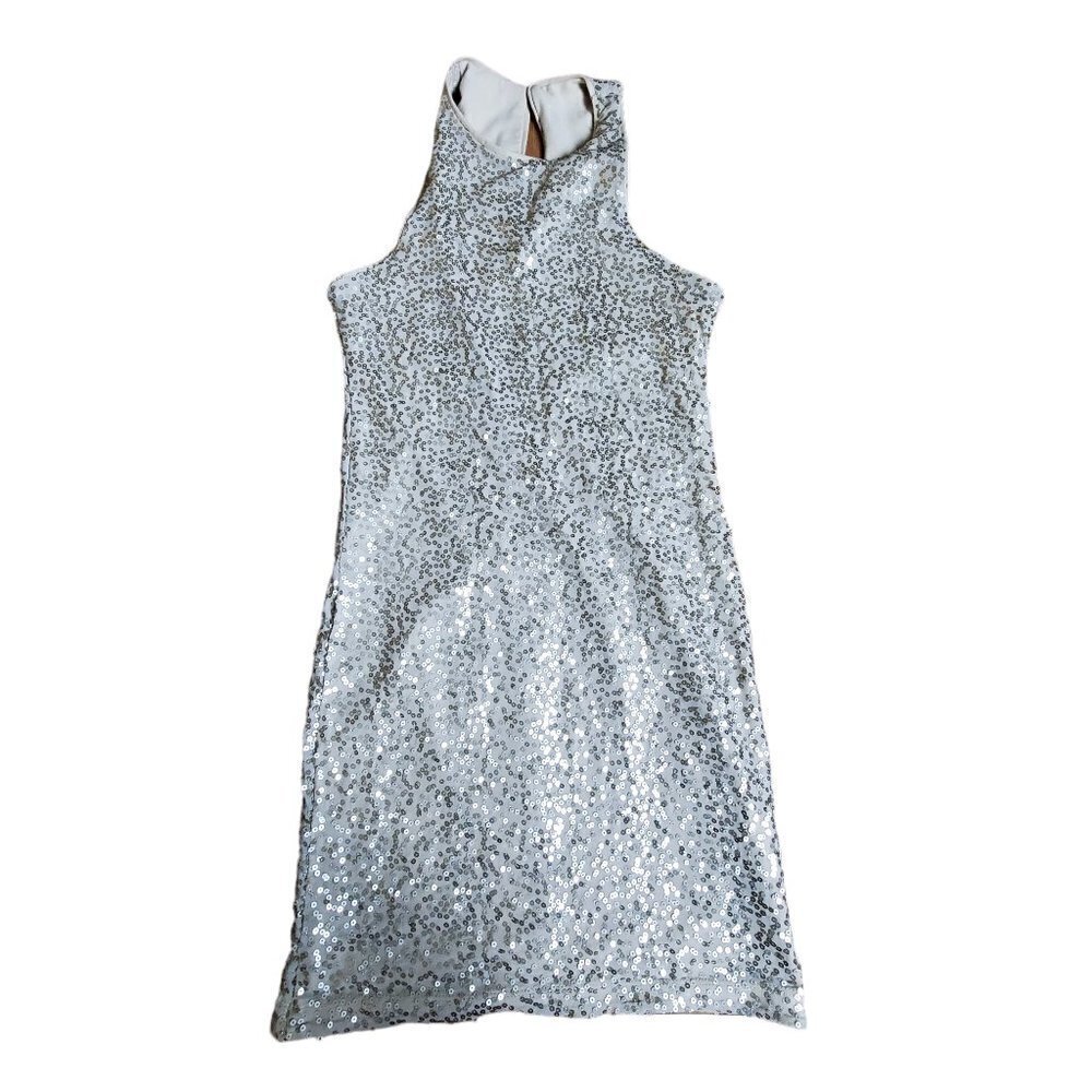 Hollister Womens Gray Sequined Champagne Sleeveless Bodycon Dress Size S‎